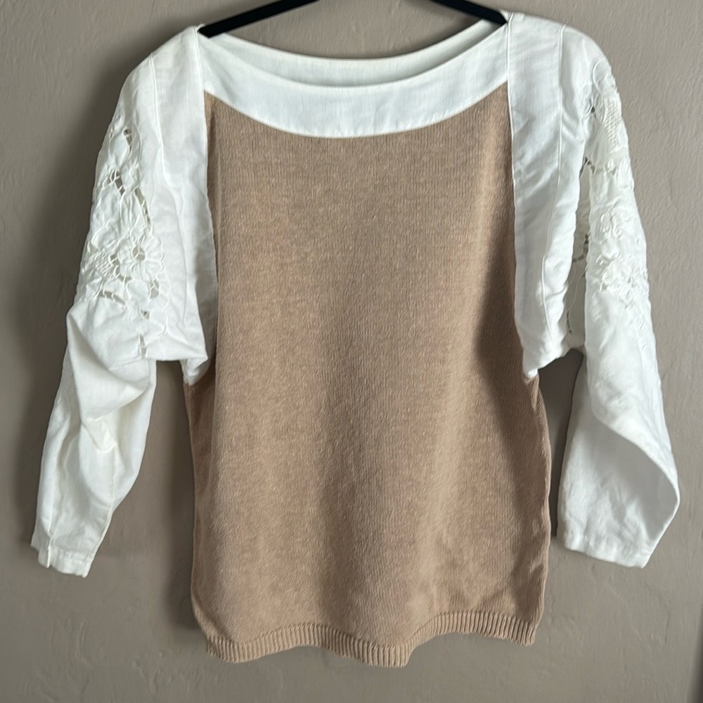 Nancy Johnson Cottagecore lace Sweater